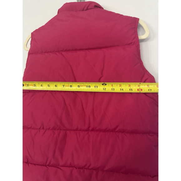 VTG LL Bean Puffer Vest Womens Small Pink Quilted Goose Down Snap Up USA Made - Picture 4 of 5